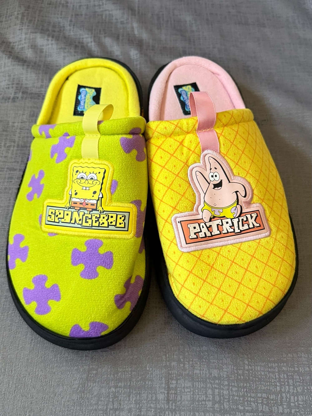 GroundUp Yellow SpongeBob & Patrick Slip-On Slippers
